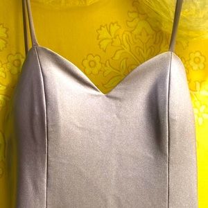 Lilac Long dress with sweetheart neckline